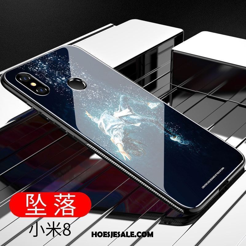 Xiaomi Mi 8 Hoesje Hoes Glas Mobiele Telefoon Zwart Persoonlijk Goedkoop