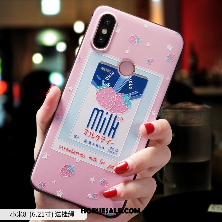 Xiaomi Mi 8 Hoesje Hoes Schrobben Rood Scheppend Mobiele Telefoon Aanbiedingen