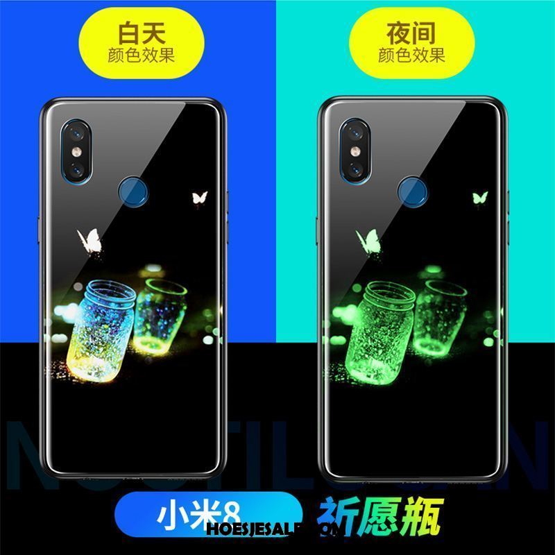 Xiaomi Mi 8 Hoesje Mobiele Telefoon Scheppend Mini Net Red Glas Korting