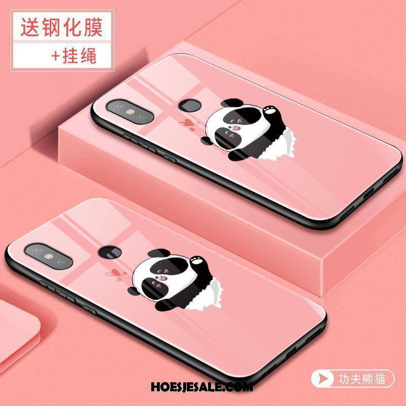 Xiaomi Mi 8 Hoesje Net Red Siliconen Mobiele Telefoon Glas Rood Goedkoop