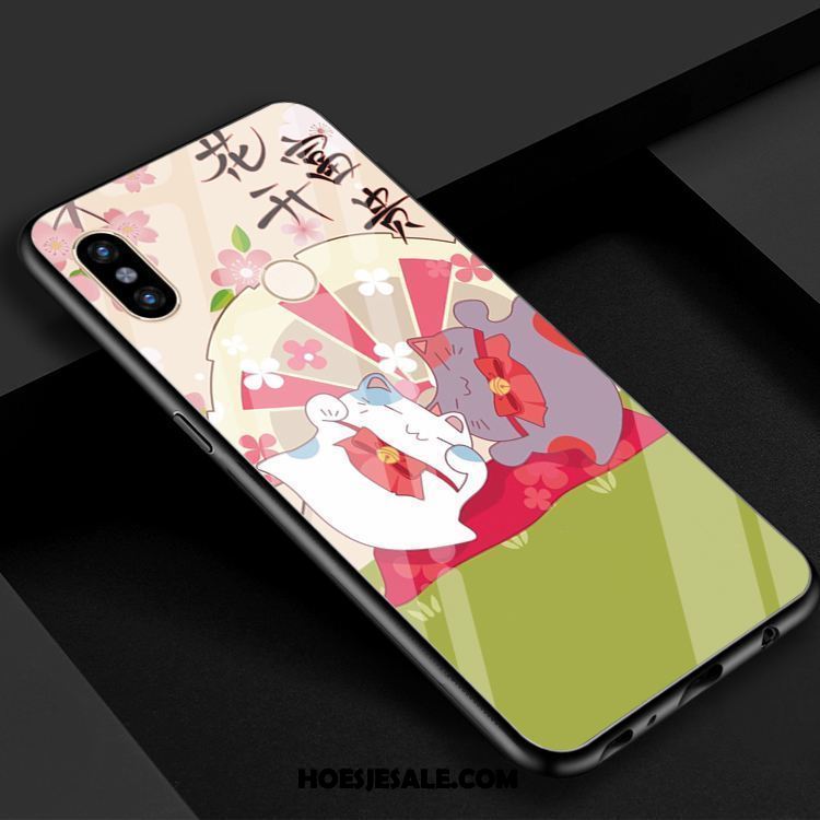 Xiaomi Mi 8 Hoesje Rood Glas Rijkdom Vreugdevol Mooie Sale