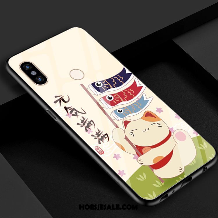 Xiaomi Mi 8 Hoesje Rood Glas Rijkdom Vreugdevol Mooie Sale
