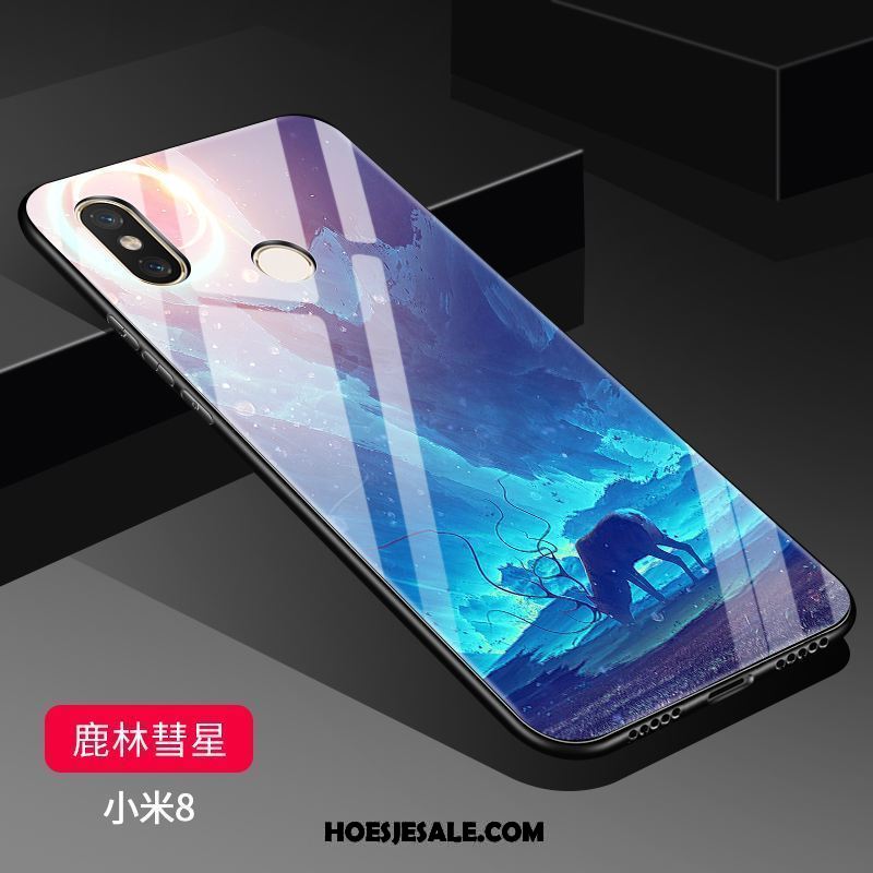 Xiaomi Mi 8 Hoesje Scheppend Anti-fall All Inclusive Blauw Bescherming Winkel