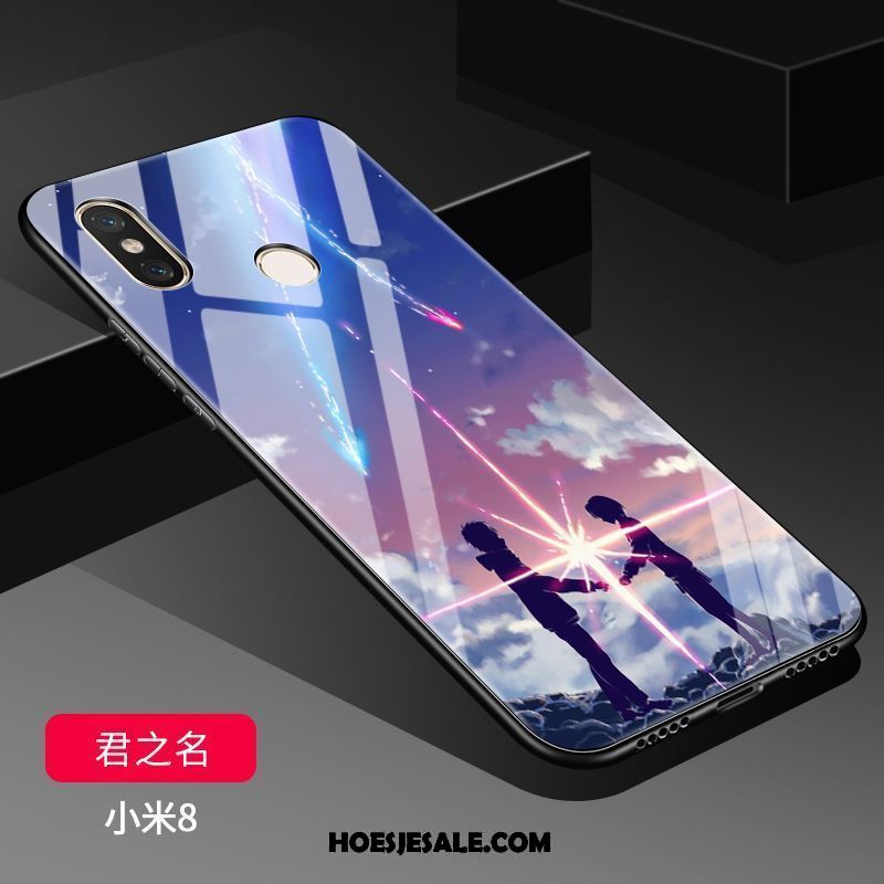 Xiaomi Mi 8 Hoesje Scheppend Anti-fall All Inclusive Blauw Bescherming Winkel