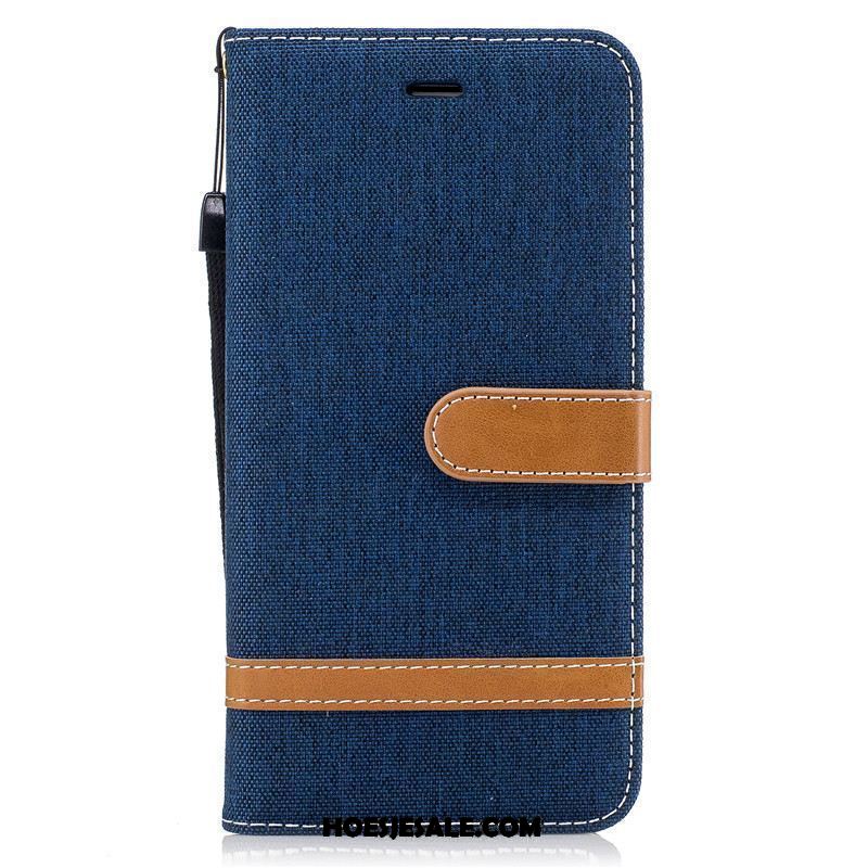 Xiaomi Mi 8 Lite Hoesje All Inclusive Blauw Hanger Leren Etui Anti-fall Online