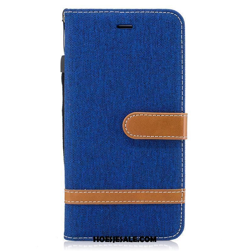 Xiaomi Mi 8 Lite Hoesje All Inclusive Blauw Hanger Leren Etui Anti-fall Online