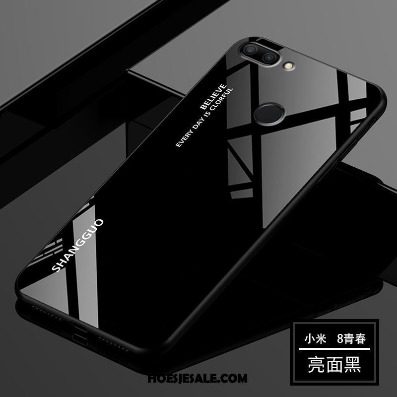 Xiaomi Mi 8 Lite Hoesje All Inclusive Net Red Patroon Glas Scheppend Sale