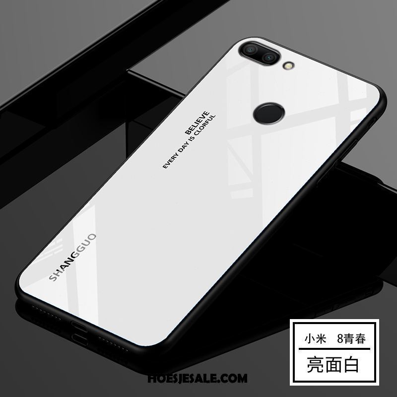 Xiaomi Mi 8 Lite Hoesje All Inclusive Net Red Patroon Glas Scheppend Sale