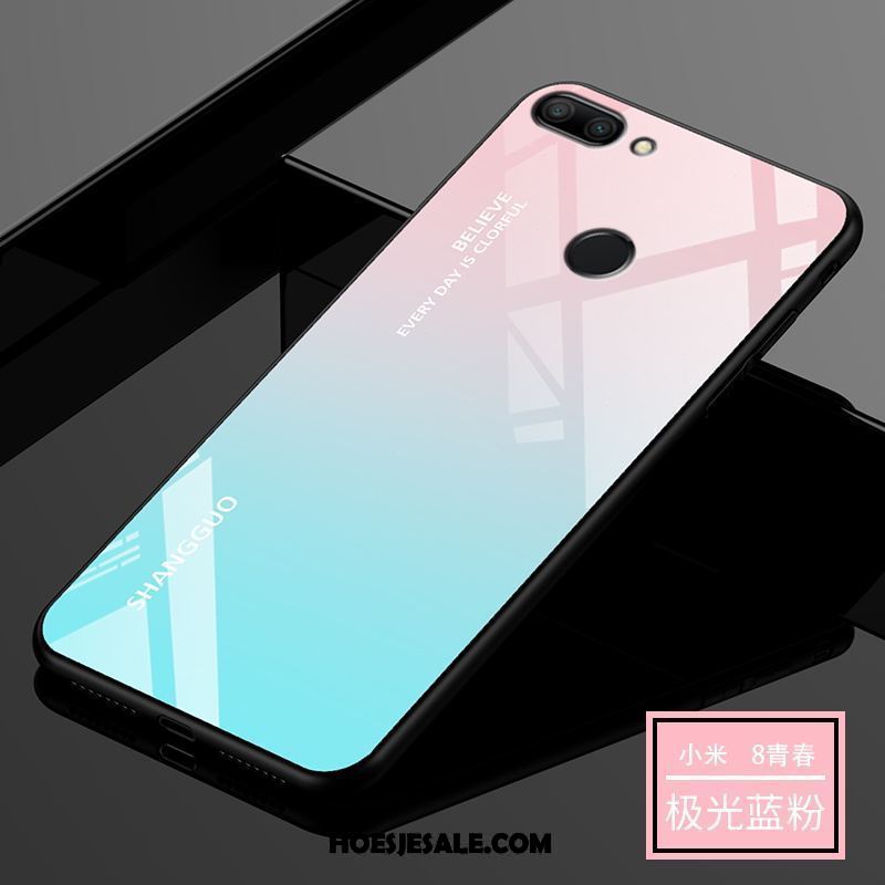 Xiaomi Mi 8 Lite Hoesje All Inclusive Net Red Patroon Glas Scheppend Sale