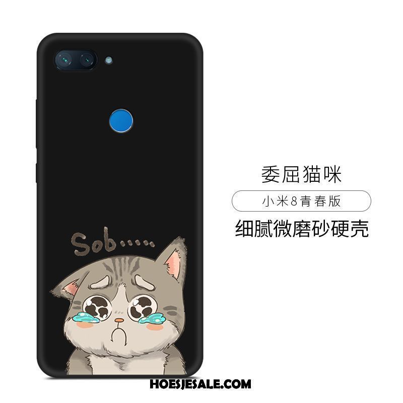 Xiaomi Mi 8 Lite Hoesje Hard Eenvoudige Schrobben Geschilderd Rood Goedkoop