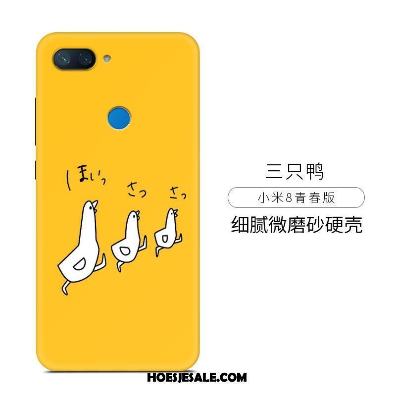 Xiaomi Mi 8 Lite Hoesje Hard Eenvoudige Schrobben Geschilderd Rood Goedkoop
