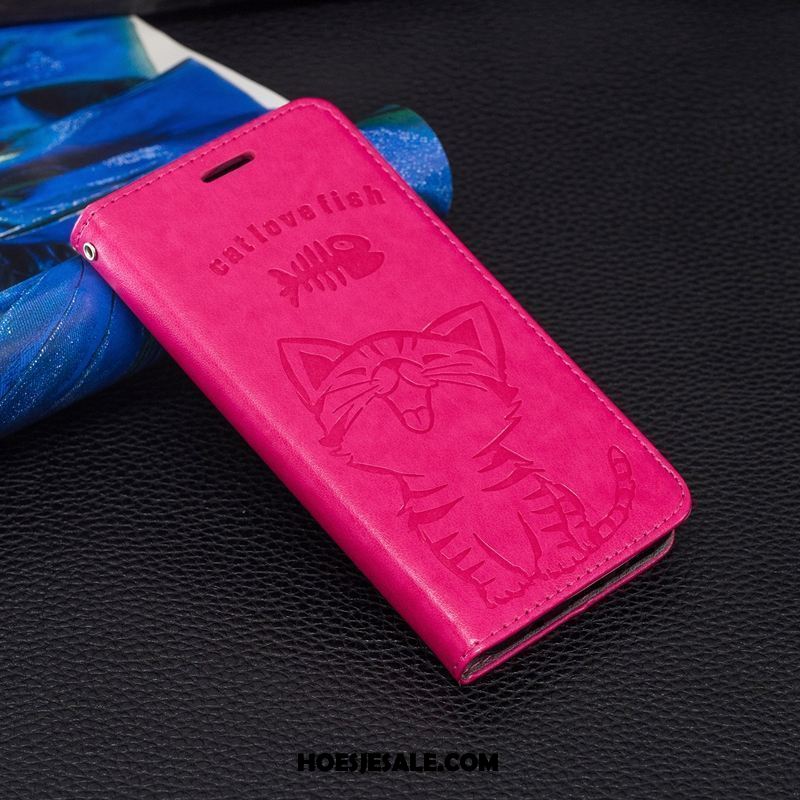 Xiaomi Mi 8 Lite Hoesje Kat Roze Anti-fall Mobiele Telefoon Hanger Kopen