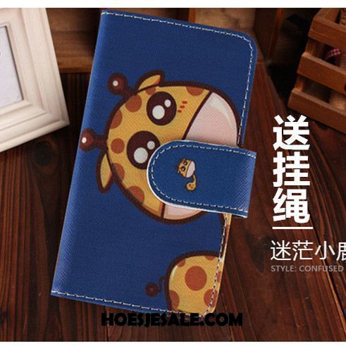 Xiaomi Mi 8 Lite Hoesje Mini Blauw Hanger Mooie Leren Etui Aanbiedingen