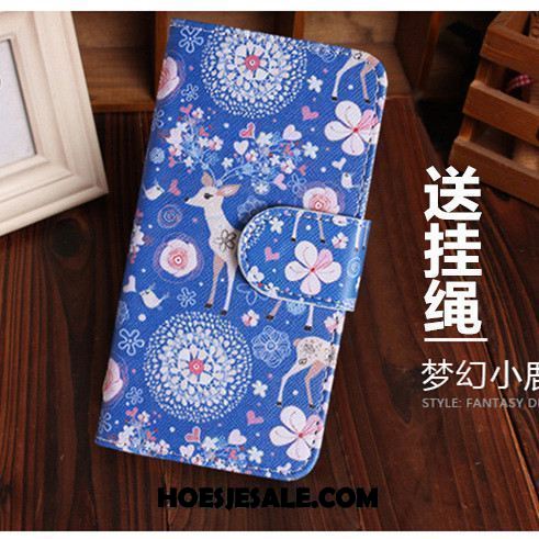 Xiaomi Mi 8 Lite Hoesje Mini Blauw Hanger Mooie Leren Etui Aanbiedingen