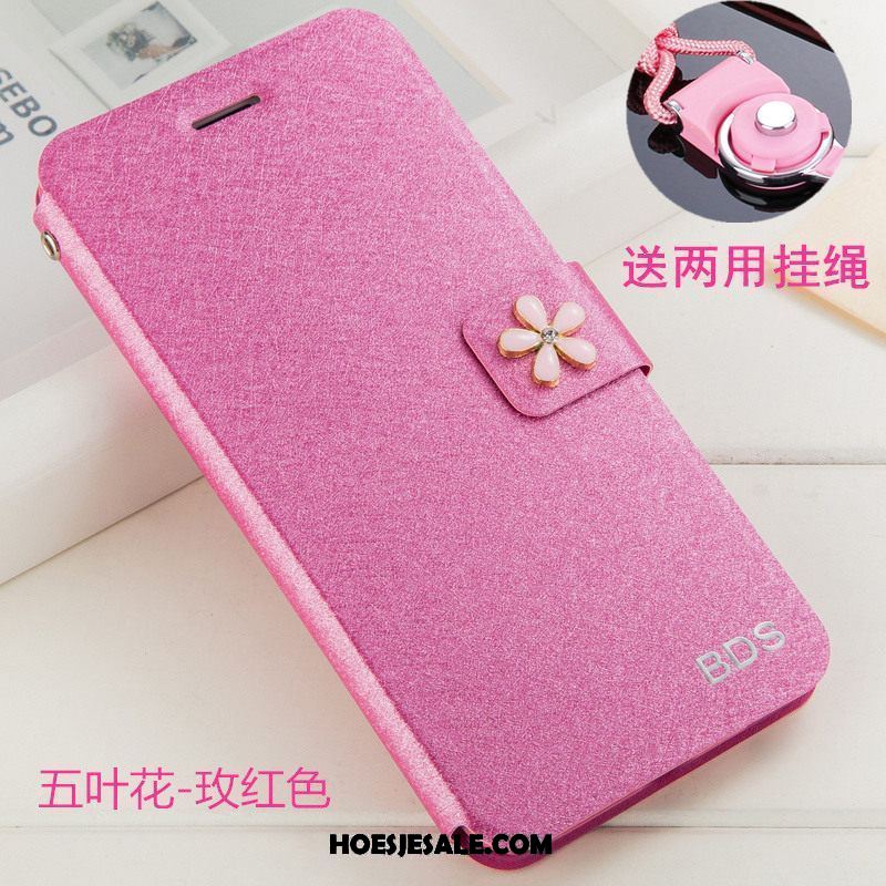 Xiaomi Mi 8 Lite Hoesje Roze Leren Etui Clamshell Bescherming Mini Sale