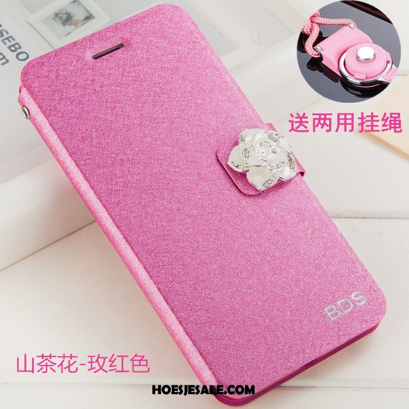 Xiaomi Mi 8 Lite Hoesje Roze Leren Etui Clamshell Bescherming Mini Sale