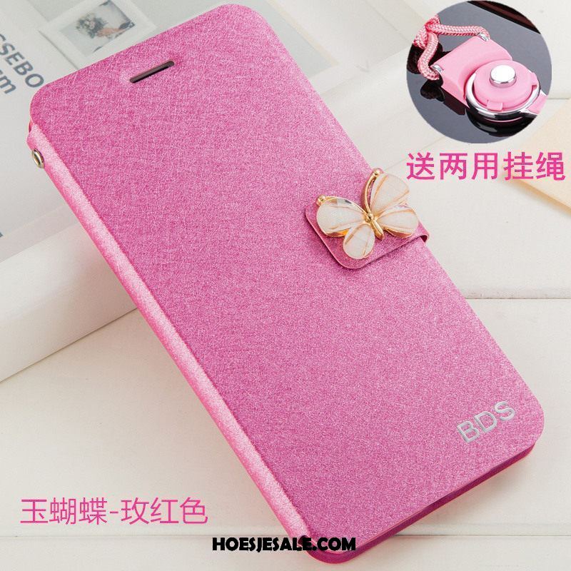 Xiaomi Mi 8 Lite Hoesje Roze Leren Etui Clamshell Bescherming Mini Sale