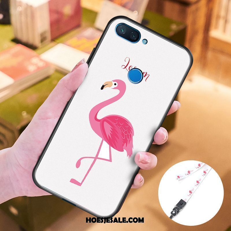 Xiaomi Mi 8 Lite Hoesje Siliconen Wit Hanger Trend Bescherming Online