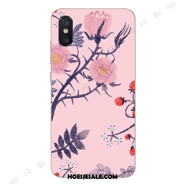 Xiaomi Mi 8 Pro Hoesje All Inclusive Anti-fall Patroon Bloemen Roze Sale