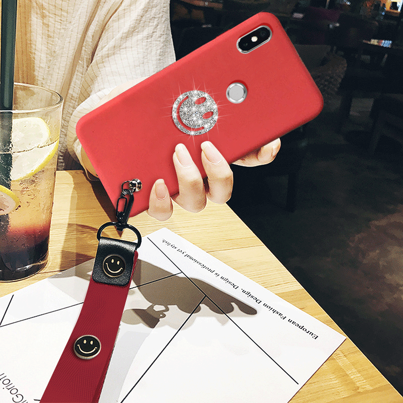 Xiaomi Mi 8 Pro Hoesje Bescherming Mini Hanger Hoes Roze Winkel