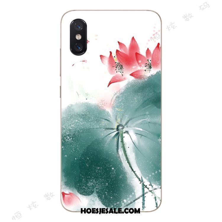 Xiaomi Mi 8 Pro Hoesje Bloemen Anti-fall Siliconen Bescherming Groen Sale