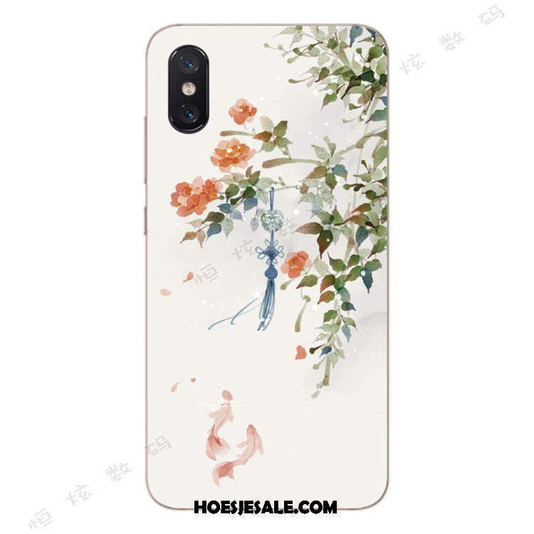 Xiaomi Mi 8 Pro Hoesje Bloemen Anti-fall Siliconen Bescherming Groen Sale