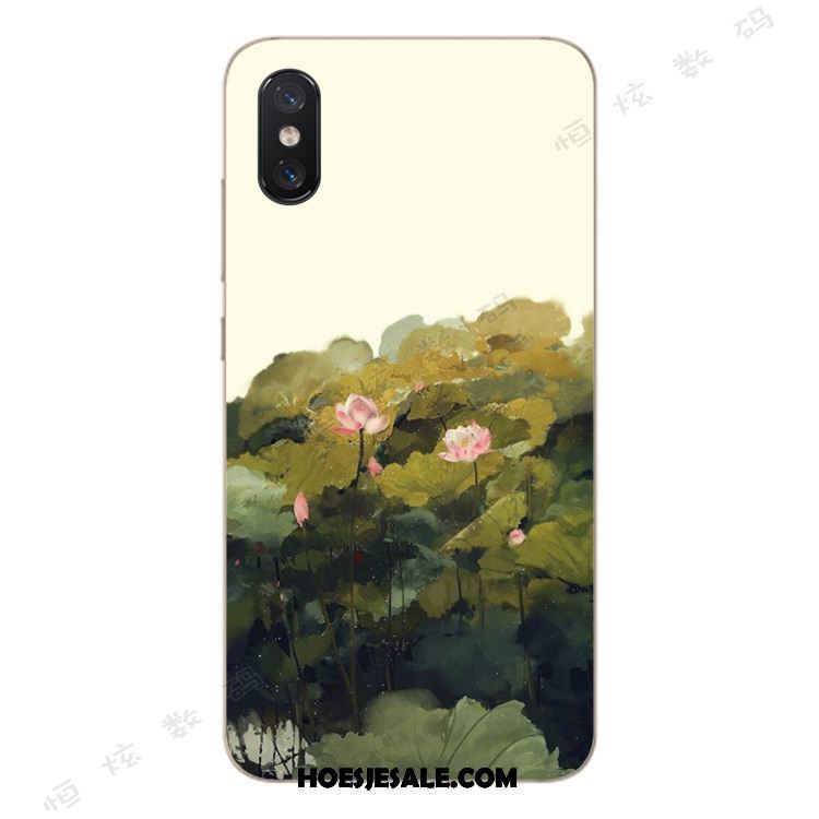 Xiaomi Mi 8 Pro Hoesje Bloemen Anti-fall Siliconen Bescherming Groen Sale