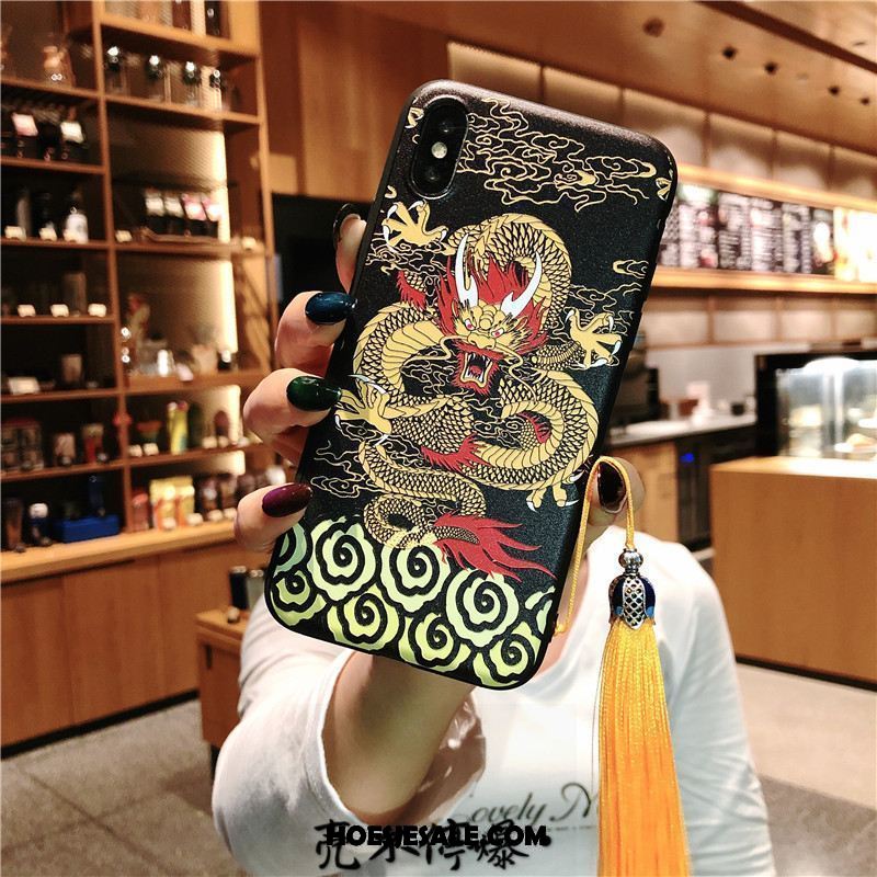 Xiaomi Mi 8 Pro Hoesje Paleis Reliëf Groen Chinese Stijl Mobiele Telefoon Korting