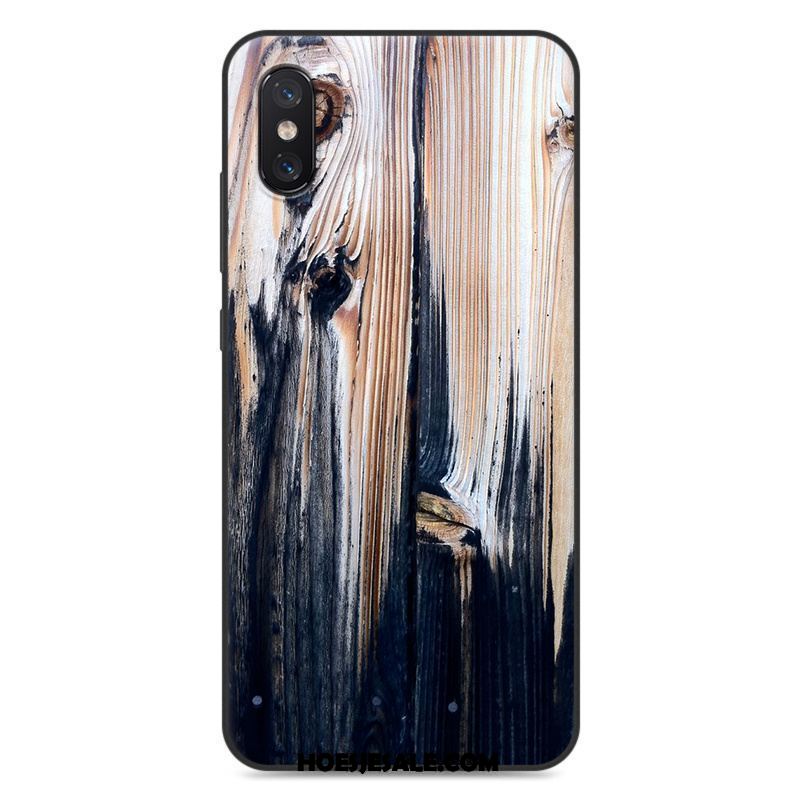 Xiaomi Mi 8 Pro Hoesje Vintage Bescherming Eenvoudige Houtnerf Patroon Goedkoop