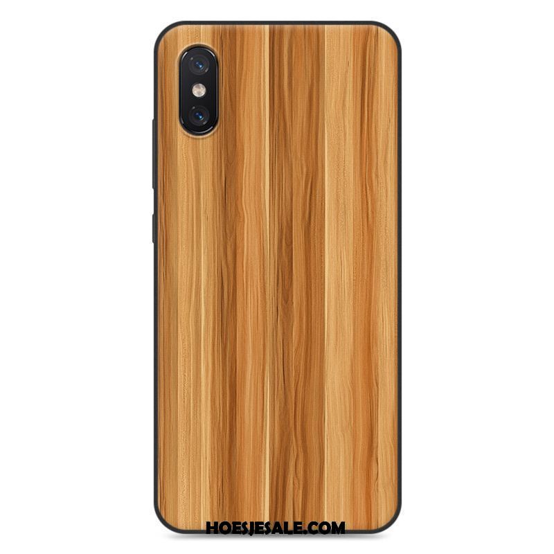 Xiaomi Mi 8 Pro Hoesje Vintage Bescherming Eenvoudige Houtnerf Patroon Goedkoop