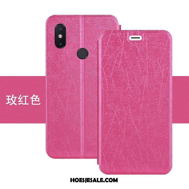 Xiaomi Mi 8 Se Hoesje Donkerblauw All Inclusive Leren Etui Folio Bescherming Sale