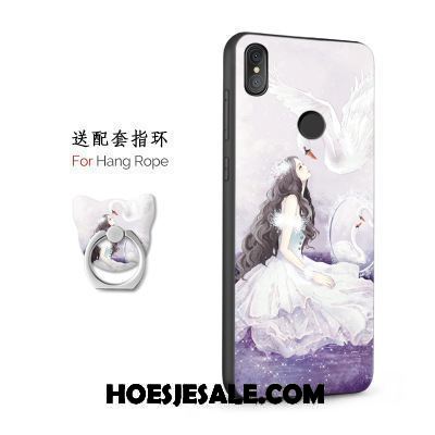 Xiaomi Mi 8 Se Hoesje Mini Siliconen Ring Reliëf Hoes Goedkoop