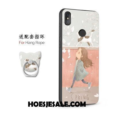 Xiaomi Mi 8 Se Hoesje Mini Siliconen Ring Reliëf Hoes Goedkoop