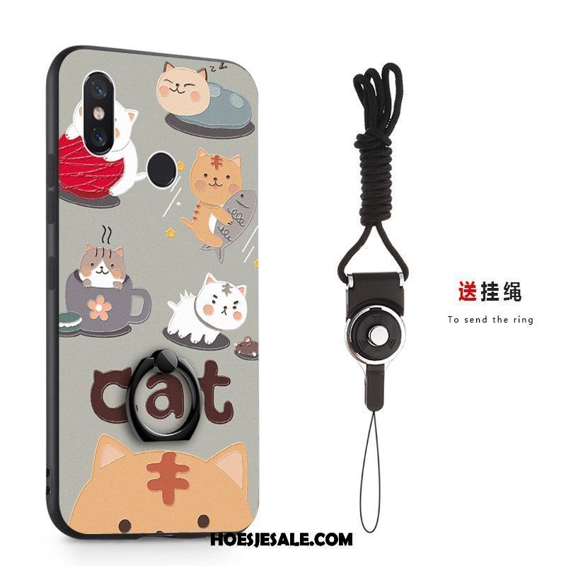 Xiaomi Mi 8 Se Hoesje Ring Zwart Hanger Spotprent Hoes Sale