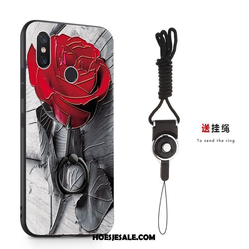 Xiaomi Mi 8 Se Hoesje Ring Zwart Hanger Spotprent Hoes Sale