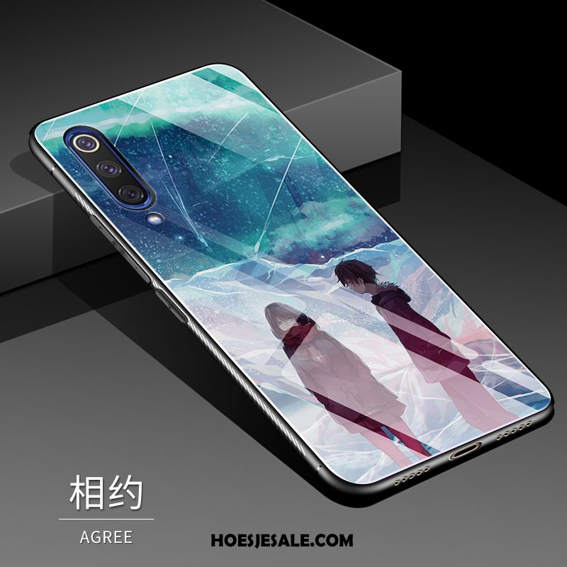 Xiaomi Mi 9 Se Hoesje Mooie Zwart Glas Mobiele Telefoon Spotprent Goedkoop