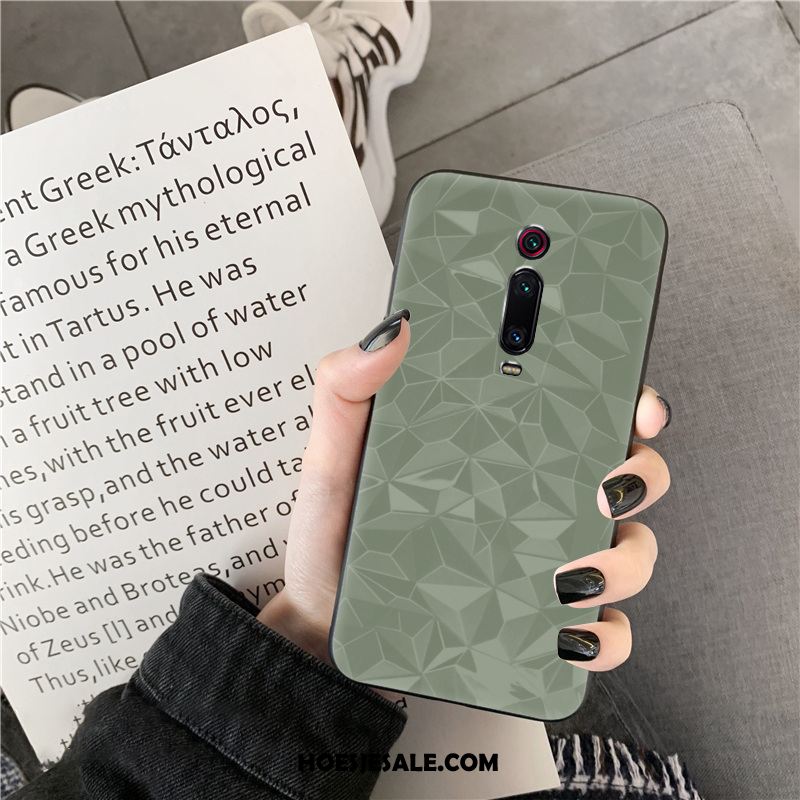 Xiaomi Mi 9t Hoesje Groen Anti-fall Patroon Eenvoudige Ruit Kopen