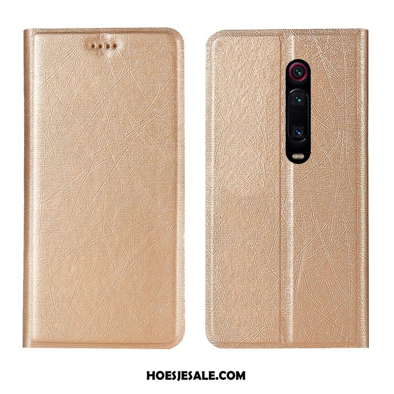 Xiaomi Mi 9t Hoesje Mini Bescherming All Inclusive Goud Leren Etui