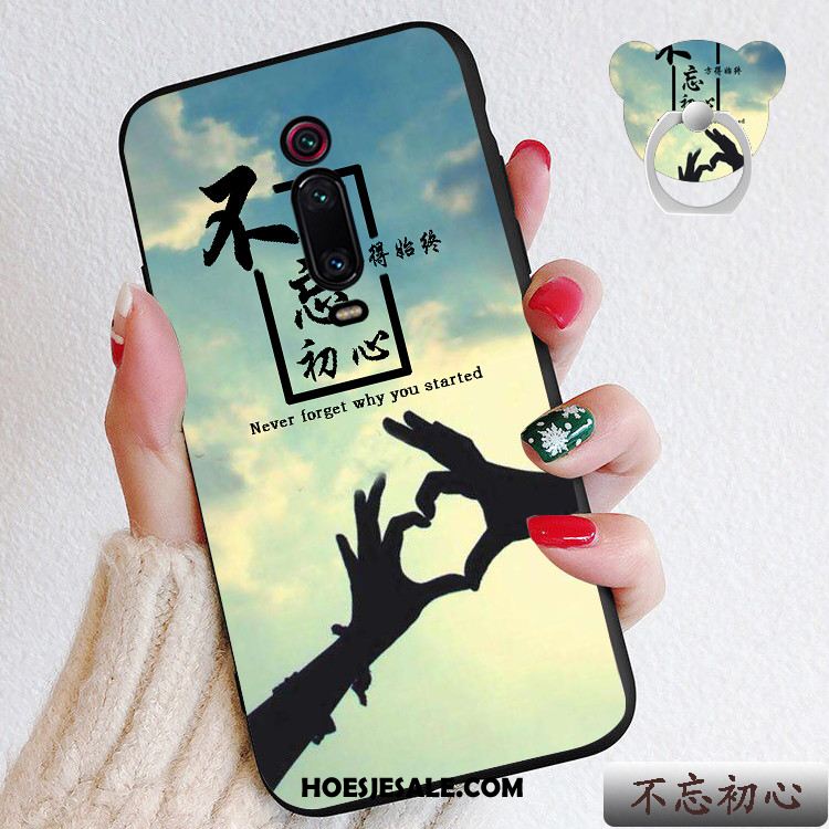 Xiaomi Mi 9t Pro Hoesje Spotprent Rood Hart Siliconen Schrobben Sale