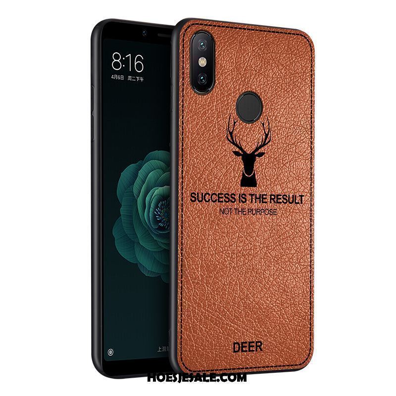 Xiaomi Mi A2 Hoesje Blauw Mobiele Telefoon Anti-fall Patroon Leer Goedkoop