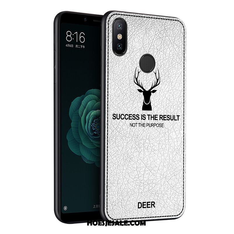 Xiaomi Mi A2 Hoesje Blauw Mobiele Telefoon Anti-fall Patroon Leer Goedkoop