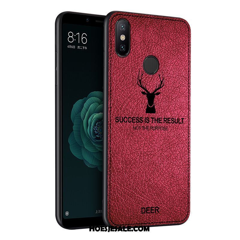 Xiaomi Mi A2 Hoesje Blauw Mobiele Telefoon Anti-fall Patroon Leer Goedkoop