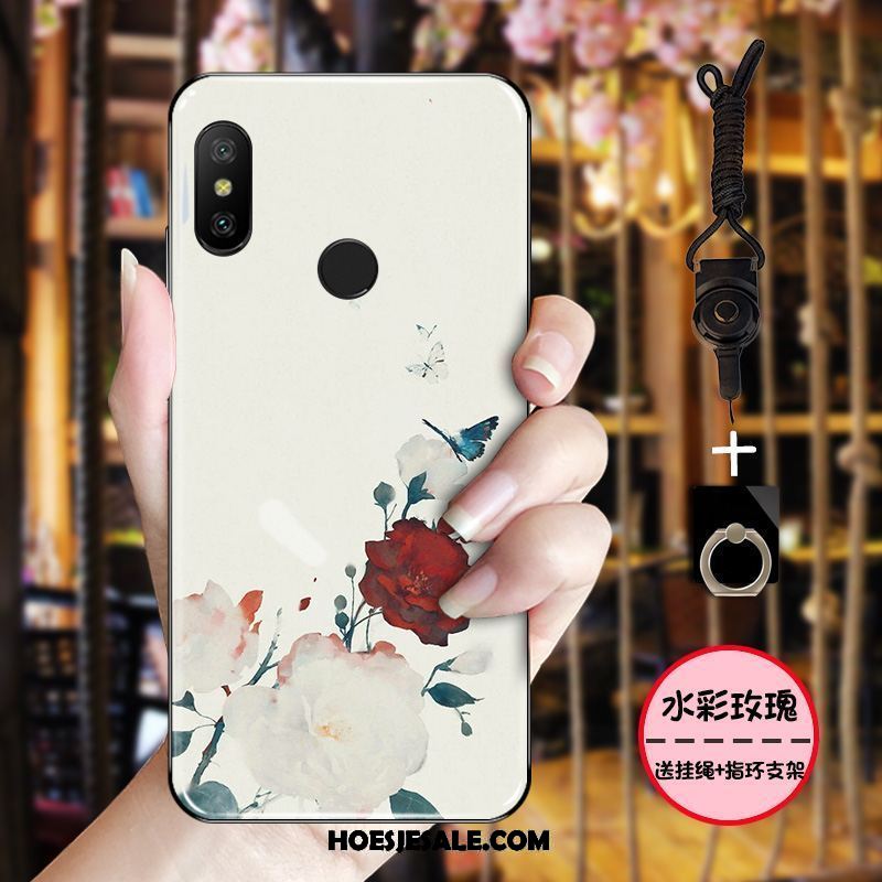 Xiaomi Mi A2 Hoesje Mini Blauw Vintage Bescherming Rood Korting