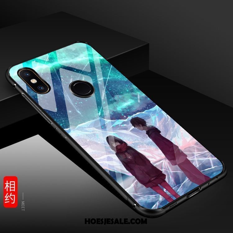 Xiaomi Mi A2 Hoesje Mobiele Telefoon Glas Ring Klittenband Trend