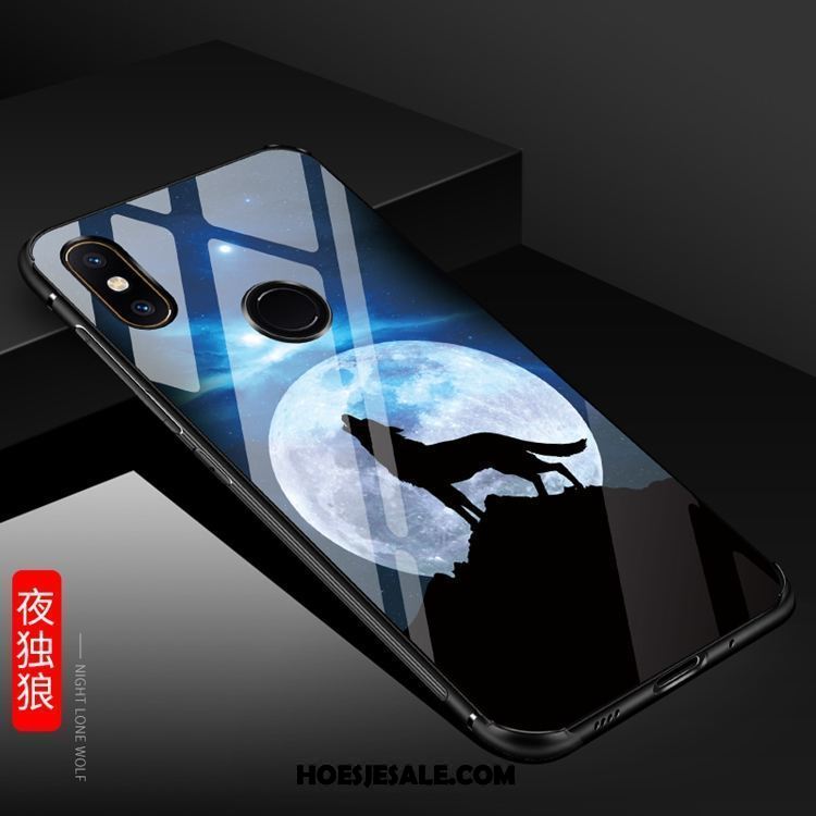 Xiaomi Mi A2 Hoesje Mobiele Telefoon Glas Ring Klittenband Trend