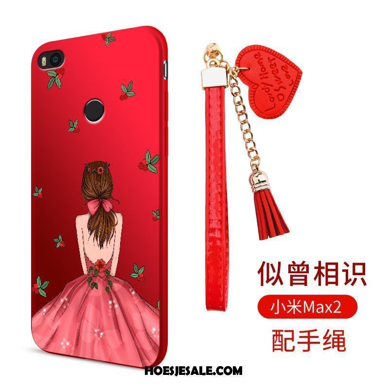 Xiaomi Mi Max 2 Hoesje Bescherming Siliconen Rood Mini Hoes Goedkoop