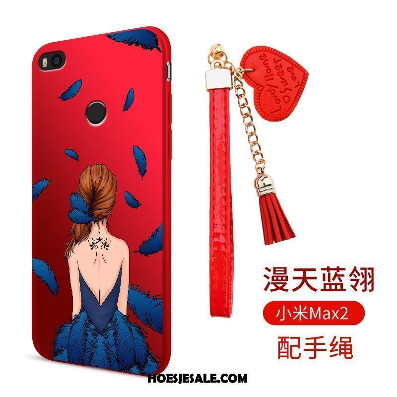 Xiaomi Mi Max 2 Hoesje Bescherming Siliconen Rood Mini Hoes Goedkoop