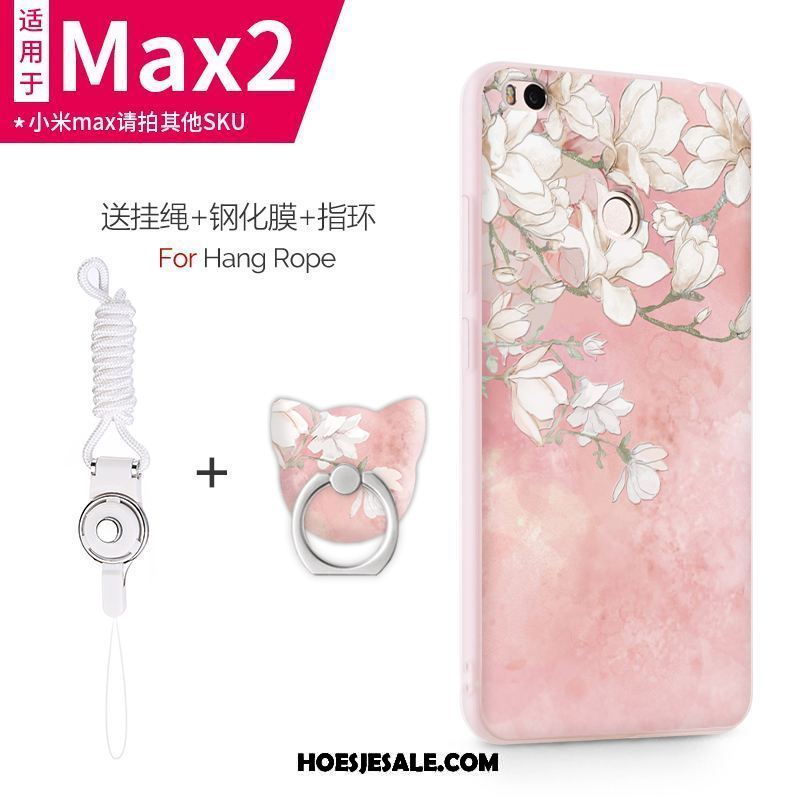 Xiaomi Mi Max 2 Hoesje Hoes Purper Scheppend Schrobben Persoonlijk Goedkoop