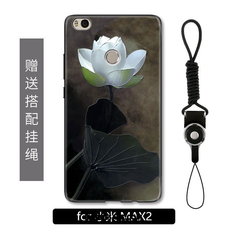 Xiaomi Mi Max 2 Hoesje Mode Zwart Eenvoudige Hanger Reliëf Aanbiedingen