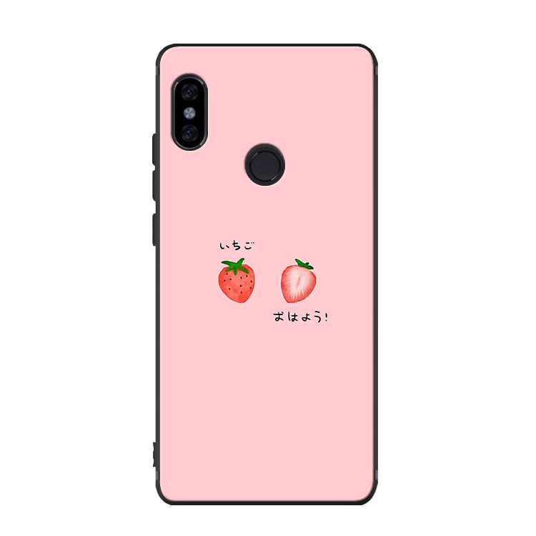 Xiaomi Mi Max 3 Hoesje Aardbei Anti-fall Zacht Roze Rood Kopen